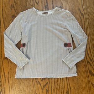 Matilda Jane long sleeved shirt, You & Me sz 12 brown polka dot